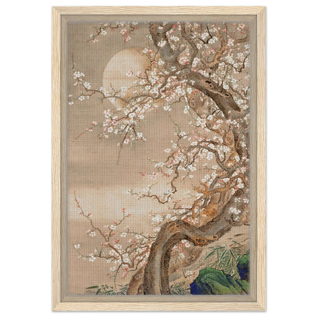 Moonlit Sakura Dance | Traditional Chinese/Japanese Botanical wall art print - Acrylic Print - 30x45 cm / 12x18″ - 