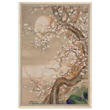 Moonlit Sakura Dance | Traditional Chinese/Japanese Botanical wall art print - Acrylic Print - 30x45 cm / 12x18″ - 