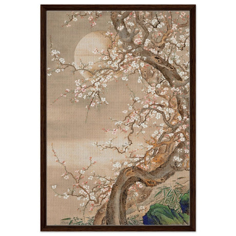 Moonlit Sakura Dance | Traditional Chinese/Japanese Botanical wall art print - Acrylic Print - 30x45 cm / 12x18″ - 