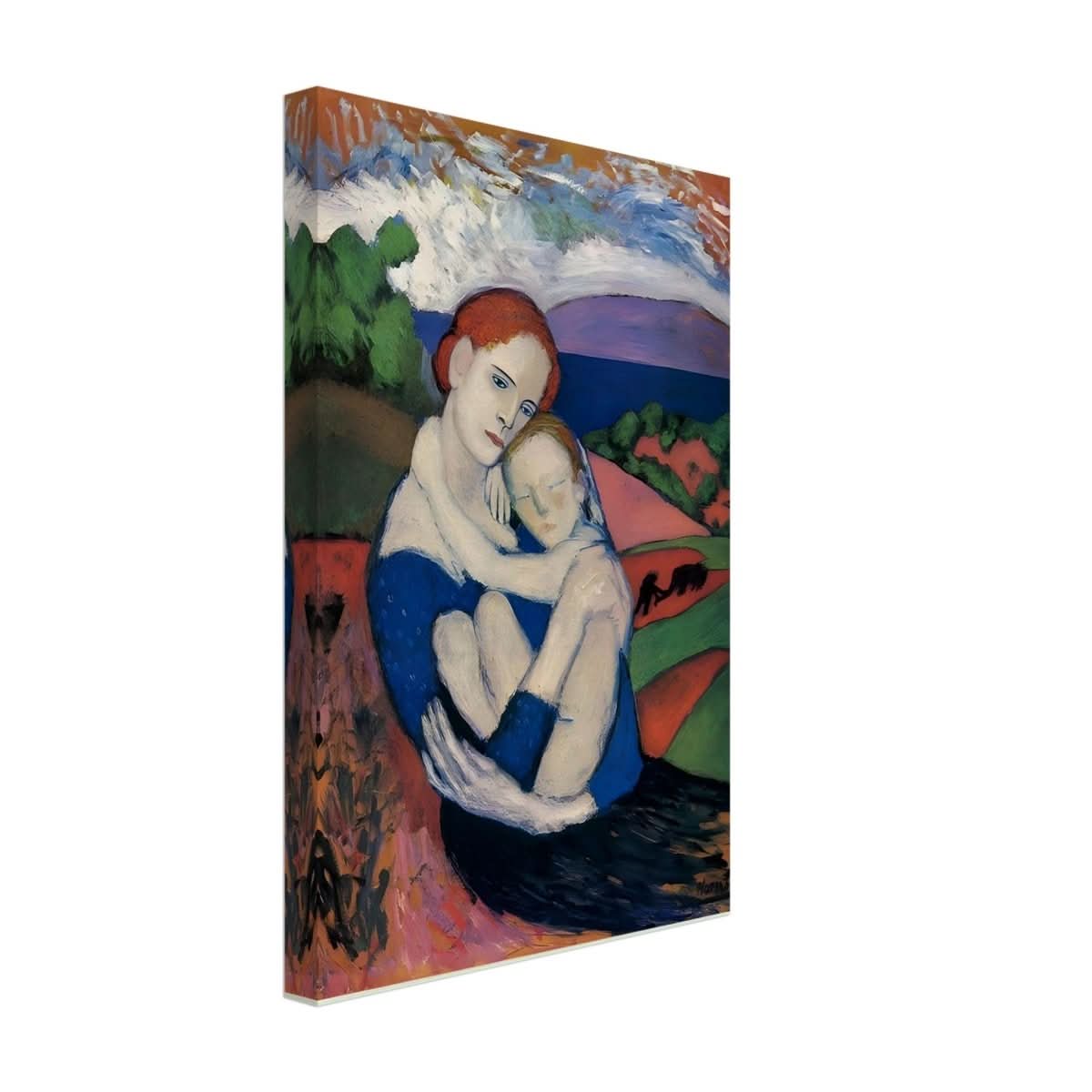 Mother and child by Pablo Picasso 1901 - Canvas - 30x45 cm / 12x18″ - Thick