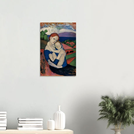 Mother and child by Pablo Picasso 1901 - Wood Prints - 40x60 cm / 16x24″ - 10 mm