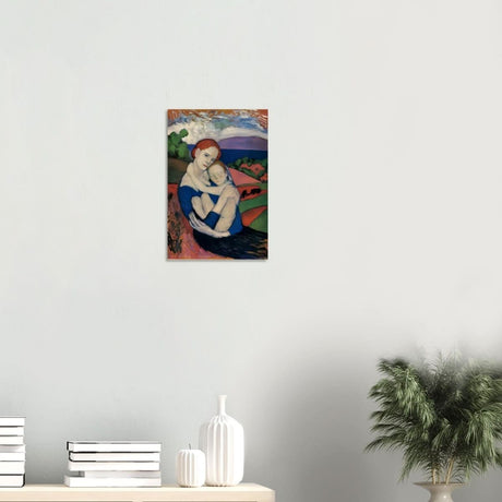 Mother and child by Pablo Picasso 1901 - Wood Prints - 30x45 cm / 12x18″ - 10 mm