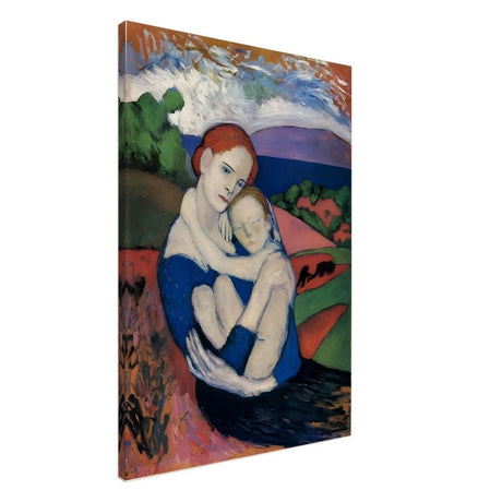 Mother and child by Pablo Picasso 1901 - Canvas - 70x100 cm / 28x40″ - Thick