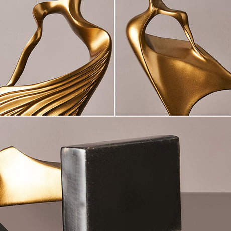 Mother & Daughter Abstract Sculpture Set – Modern Resin Art Décor (Gold or Bronze) - Bronze - 