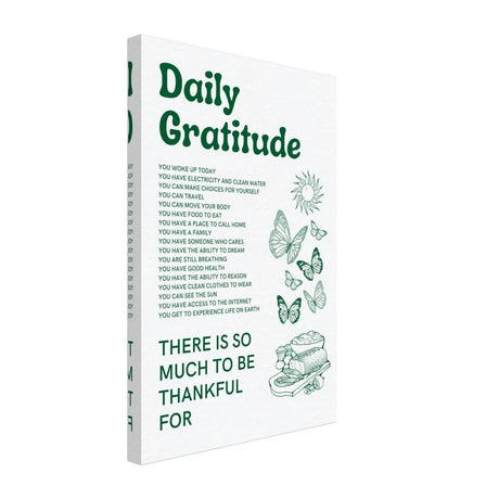 Motivational Art wall art print | Daily Gratitude - Canvas - 30x45 cm / 12x18″ - 