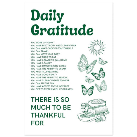 Motivational Art wall art print | Daily Gratitude - Aluminum Print - 30x45 cm / 12x18″ - 