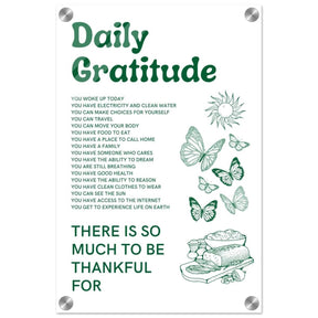 Motivational Art wall art print | Daily Gratitude - Acrylic Print - 30x45 cm / 12x18″ - 