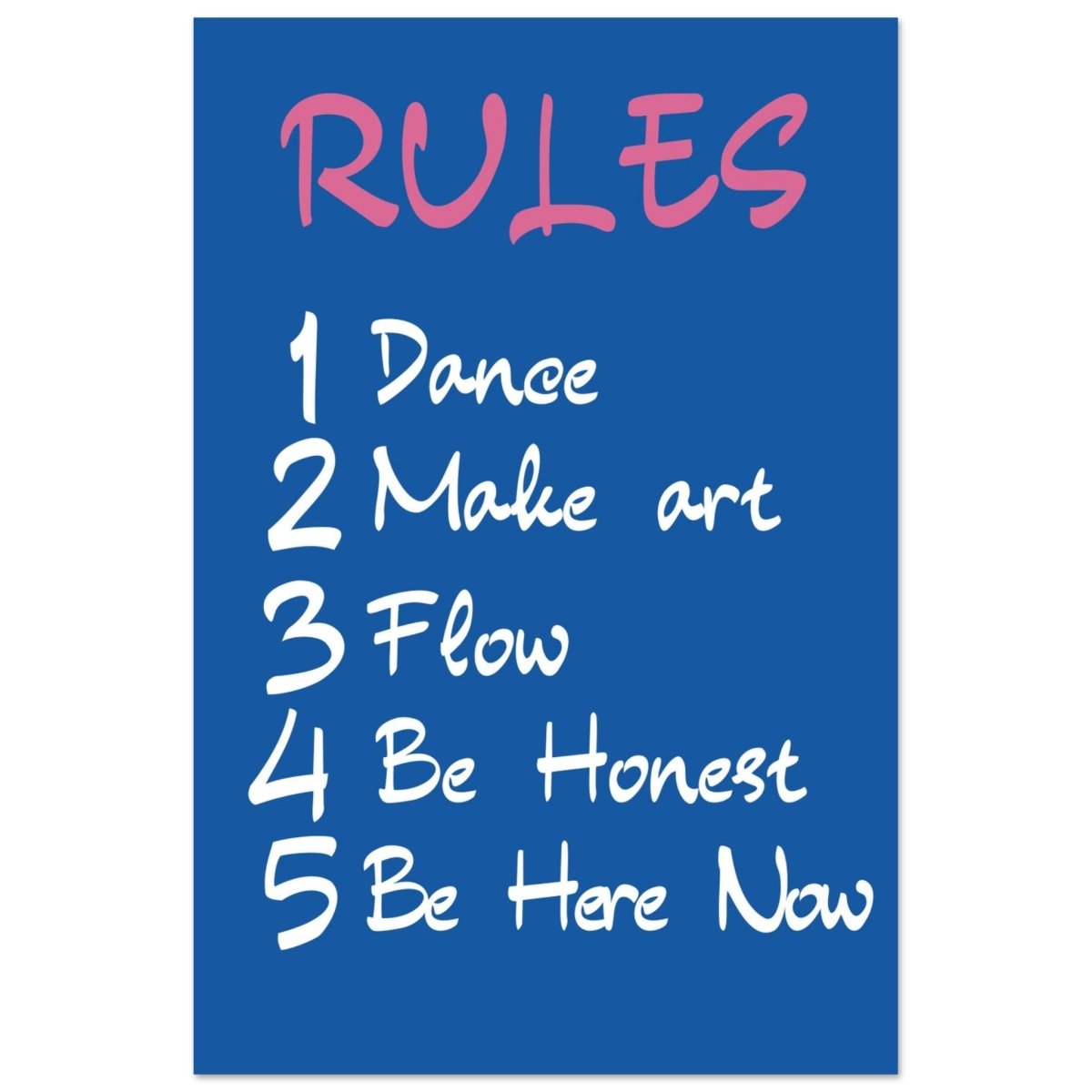 Motivational Art wall art print | Happiness Rules - Aluminum Print - 30x45 cm / 12x18″ - 