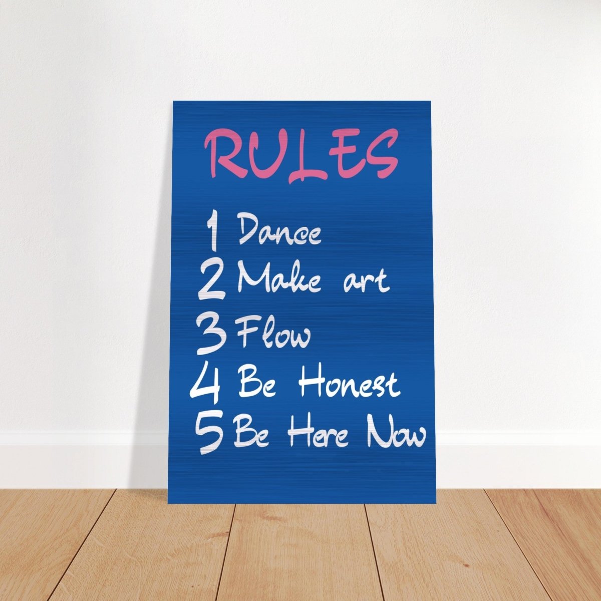 Motivational Art wall art print | Happiness Rules - Brushed Aluminum Print - 30x45 cm / 12x18″ - 