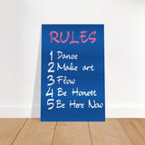Motivational Art wall art print | Happiness Rules - Brushed Aluminum Print - 30x45 cm / 12x18″ - 