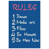 Motivational Art wall art print | Happiness Rules - Wood Prints - 30x45 cm / 12x18″ - 