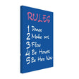 Motivational Art wall art print | Happiness Rules - Canvas - 30x45 cm / 12x18″ - 