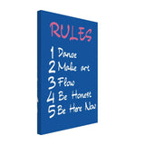 Motivational Art wall art print | Happiness Rules - Canvas - 30x45 cm / 12x18″ - 