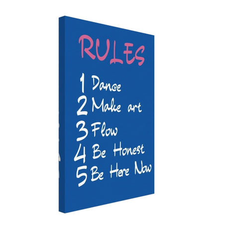 Motivational Art wall art print | Happiness Rules - Canvas - 30x45 cm / 12x18″ - 
