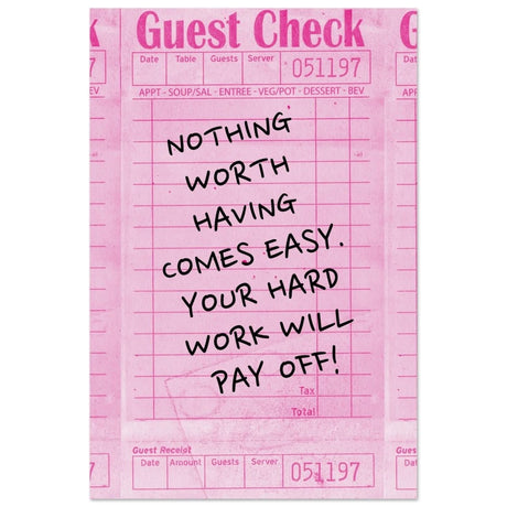 Motivational Pop Art wall art print | Hard Work - Aluminum Print - 30x45 cm / 12x18″ - 