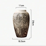 Mottled Retro Ceramic Vases – Handmade Chinese Glazed Pottery in Small, Medium & Large - Medium Vase - 