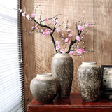 Mottled Retro Ceramic Vases – Handmade Chinese Glazed Pottery in Small, Medium & Large - Large Vase - 