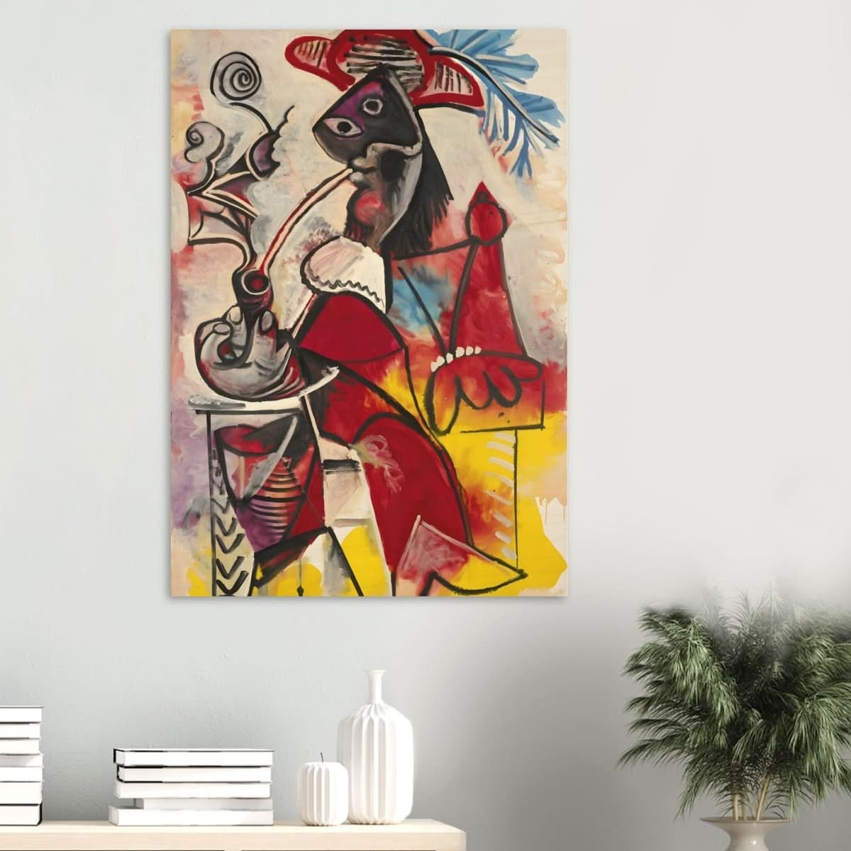 Mousquetaire À La Pipe by Pablo Picasso 1969 - Wood Prints - 70x100 cm / 28x40″ - 10 mm
