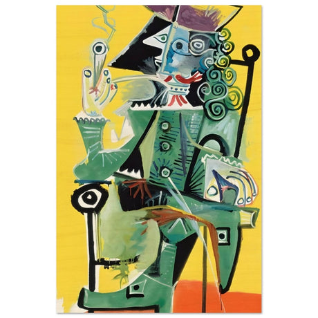 Musketeer by Pablo Picasso 1968 - Wood Prints - 30x45 cm / 12x18″ - 20 mm