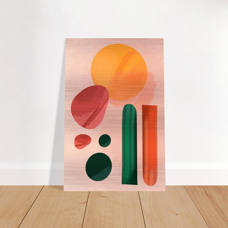 Muted Vibrance | Abstract Minimalism | wall art print - Brushed Aluminum Print - 30x45 cm / 12x18″ - 