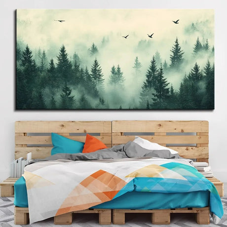 Mystic Forest – A Tranquil Escape into Nature | Wall art print - Panoramic - 70x100 cm / 28x40″ - Acrylic Print - 