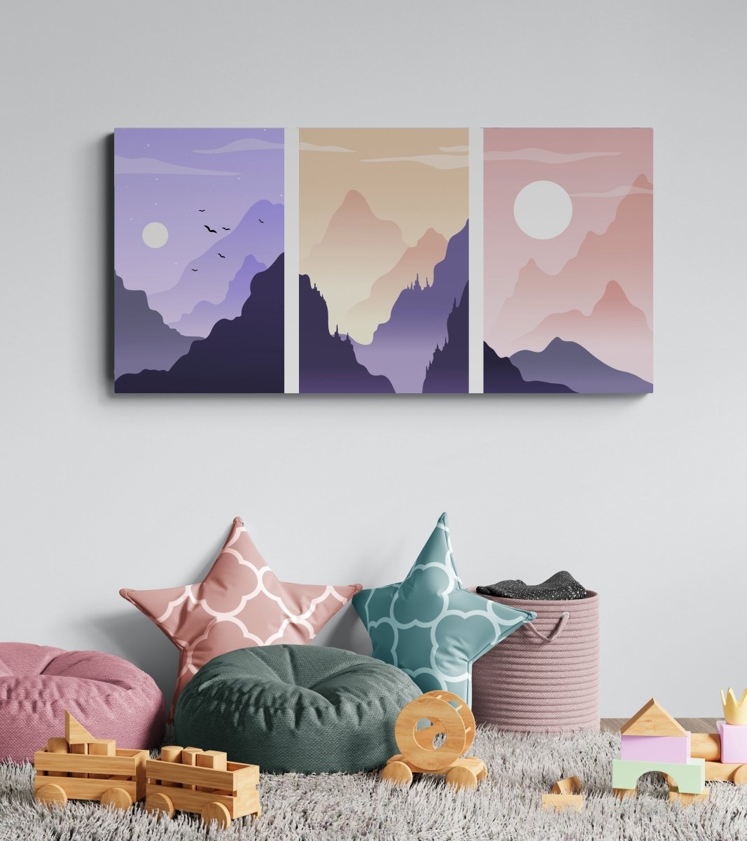 Mystic Horizons | Bedroom Trio Set | Wall Art Print - Canvas - 30X45 CM / 12X18″ - 