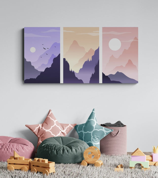 Mystic Horizons | Bedroom Trio Set | Wall Art Print - Canvas - 30X45 CM / 12X18″ - 