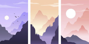 Mystic Horizons | Bedroom Trio Set | Wall Art Print - Canvas - 30X45 CM / 12X18″ - 