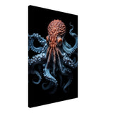 Mystic Tides: The Octopus of Blue and Crimson | wall art print | Animal Kingdom collection - Canvas - 50x75 cm / 20x30″ - 