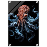 Mystic Tides: The Octopus of Blue and Crimson | wall art print | Animal Kingdom collection - Acrylic Print - 30x45 cm / 12x18″ - 