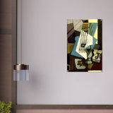 Nature morte - guitar, newspaper, glass and ace of clubs by Pablo Picasso 1914 - Acrylic Print - 60x90 cm / 24x36″ - 