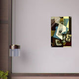 Nature morte - guitar, newspaper, glass and ace of clubs by Pablo Picasso 1914 - Acrylic Print - 50x75 cm / 20x30″ - 