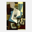 Nature morte - guitar, newspaper, glass and ace of clubs by Pablo Picasso 1914 - Aluminum Print - 40x60 cm / 16x24″ - 