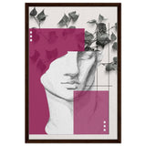 Neo - Classical Fusion: The Timeless Gaze | Surrealism & Abstraction Wall art print - 60x90 cm / 24x36″ - Framed Canvas - Dark wood frame