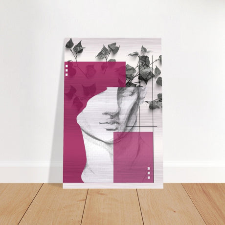 Neo - Classical Fusion: The Timeless Gaze | Surrealism & Abstraction Wall art print - 50x75 cm / 20x30″ - Brushed Aluminum Print - 