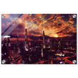 Neon Horizon | Futuristic Cityscape Wall art print - 30x45 cm / 12x18″ - Acrylic Print - 