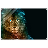 Neon Majesty – Abstract Lion Spirit Wall Art Print - Acrylic Print - 60x90 cm / 24x36″ - 