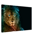 Neon Majesty – Abstract Lion Spirit Wall Art Print - Canvas - 50x75 cm / 20x30″ - 