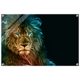 Neon Majesty – Abstract Lion Spirit Wall Art Print - Acrylic Print - 50x75 cm / 20x30″ - 