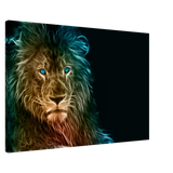 Neon Majesty – Abstract Lion Spirit Wall Art Print - Canvas - 60x90 cm / 24x36″ - 