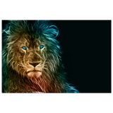 Neon Majesty – Abstract Lion Spirit Wall Art Print - Fine Art Poster - 30x45 cm / 12x18″ - 