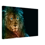 Neon Majesty – Abstract Lion Spirit Wall Art Print - Canvas - 40x60 cm / 16x24″ - 