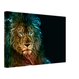 Neon Majesty – Abstract Lion Spirit Wall Art Print - Canvas - 30x45 cm / 12x18″ - 