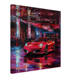 Neon Velocity – The Art of Speed & Luxury | Wall art print - Canvas - 60x60 cm / 24x24″ - 