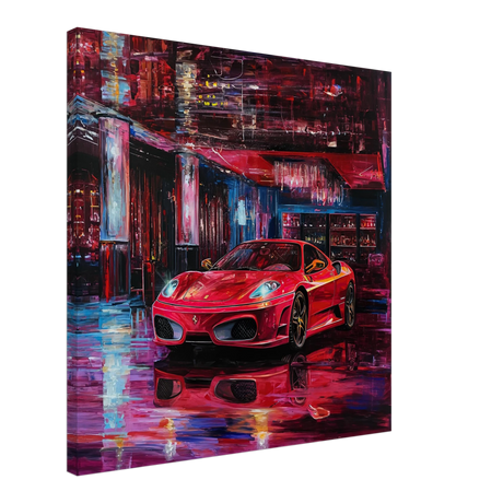 Neon Velocity – The Art of Speed & Luxury | Wall art print - Canvas - 60x60 cm / 24x24″ - 