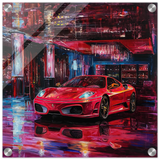 Neon Velocity – The Art of Speed & Luxury | Wall art print - Acrylic Print - 40x40 cm / 16x16″ - 