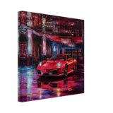 Neon Velocity – The Art of Speed & Luxury | Wall art print - Canvas - 30x30 cm / 12x12″ - 