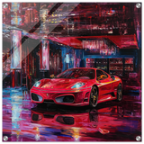Neon Velocity – The Art of Speed & Luxury | Wall art print - Acrylic Print - 60x60 cm / 24x24″ - 