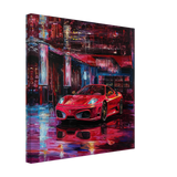 Neon Velocity – The Art of Speed & Luxury | Wall art print - Canvas - 40x40 cm / 16x16″ - 