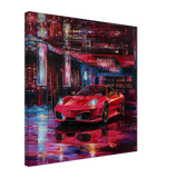 Neon Velocity – The Art of Speed & Luxury | Wall art print - Canvas - 50x50 cm / 20x20″ - 
